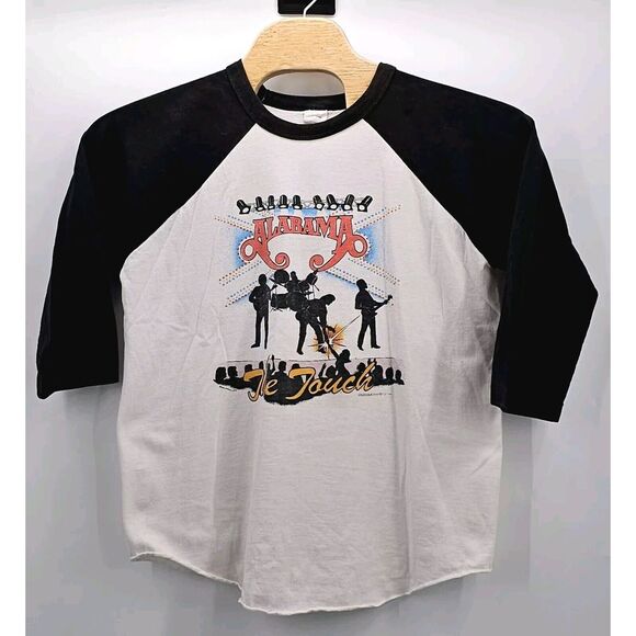 Alabama The Touch 1986 Concert Tour Raglan 3/4‎ Sleeve Shirt USA Made Size XL - Picture 1 of 13